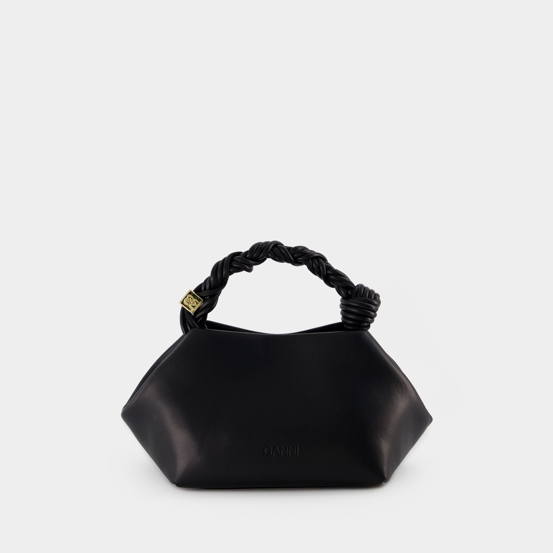 Sac à bandoulière Bou - Ganni - Cuir - Noir