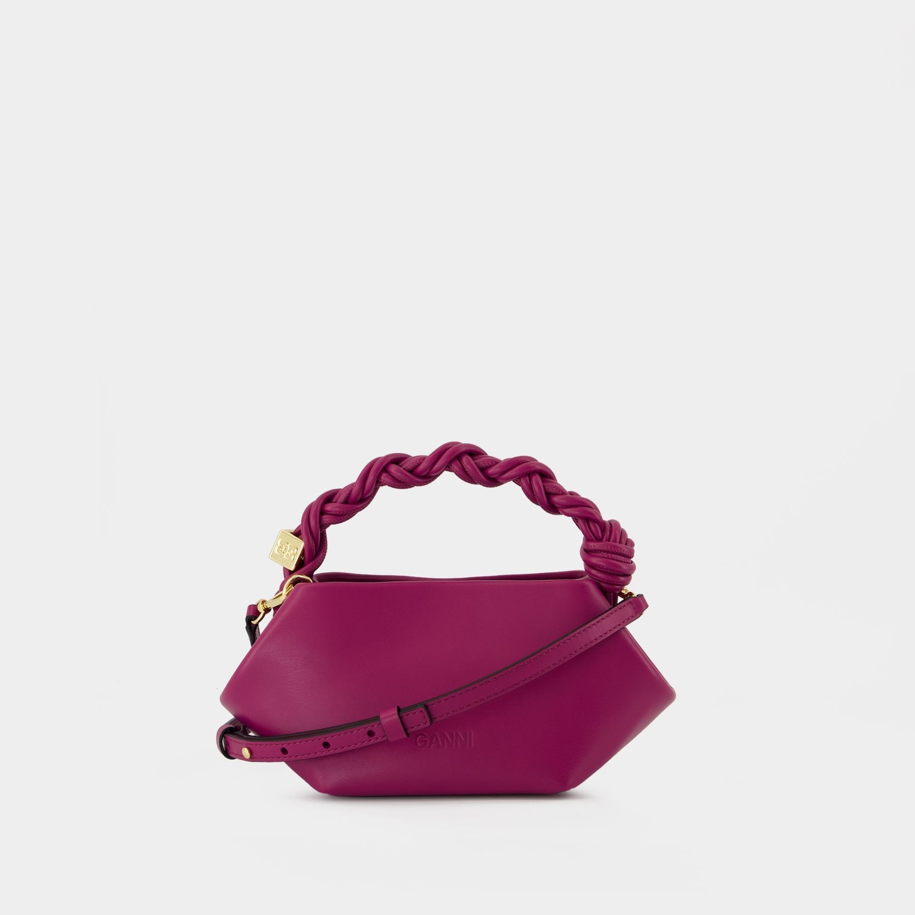 Sac À Bandoulière Bou Mini - Ganni - Cuir - Violet