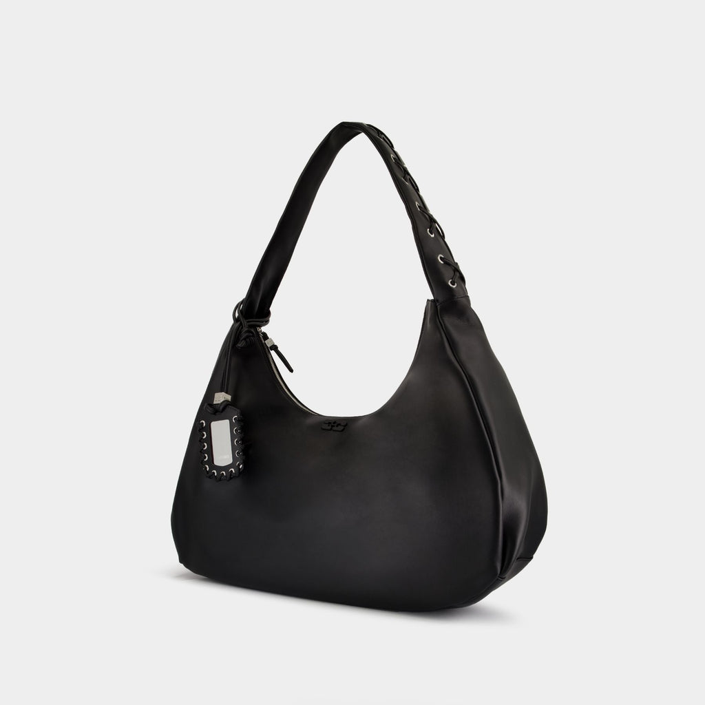Sac Porté Épaule Bou Xxl - Ganni - Cuir - Noir