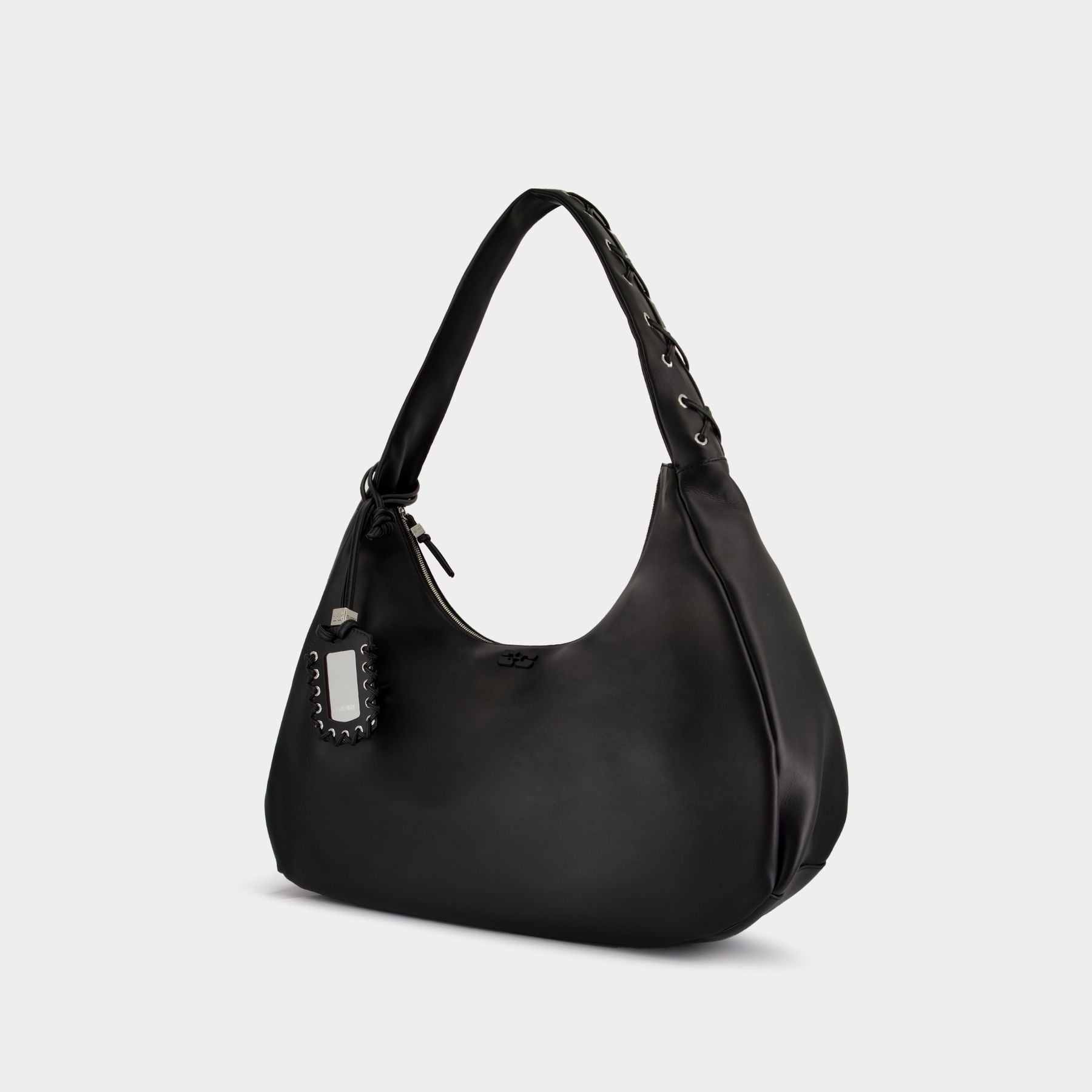 Sac Porté Épaule Bou Xxl - Ganni - Cuir - Noir