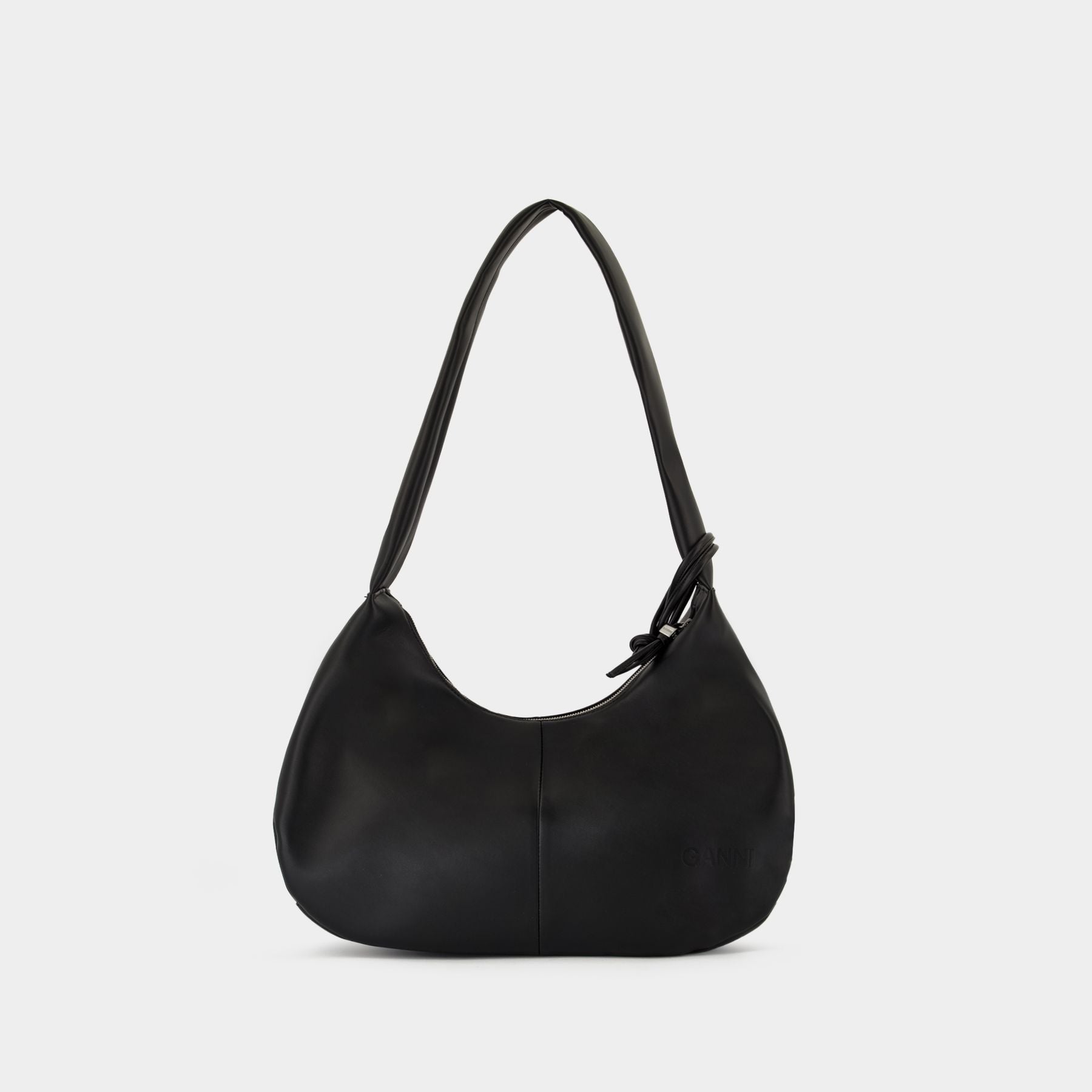 Sac Porté Épaule Bou Medium - Ganni - Cuir - Noir