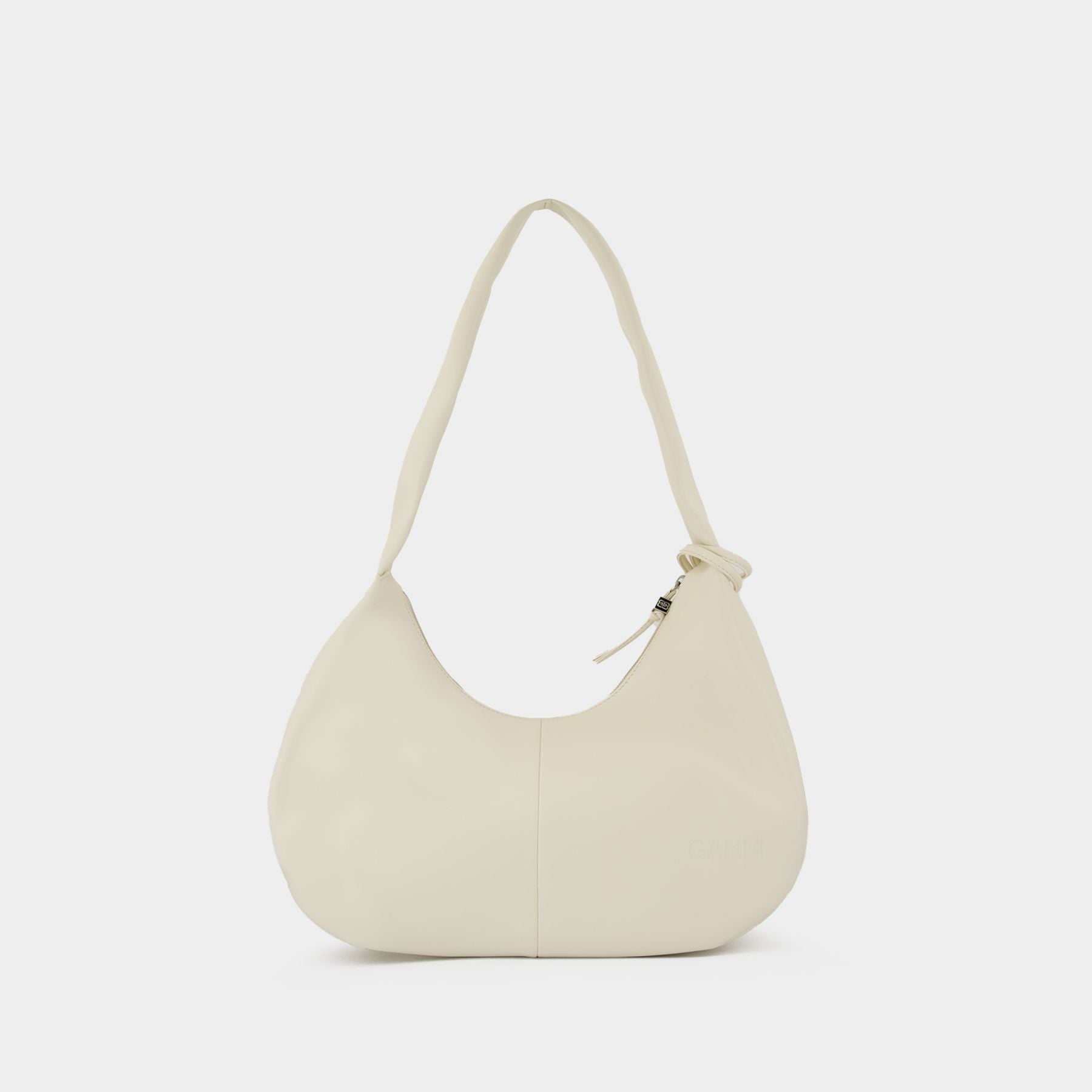 Sac Porté Épaule Bou Medium - Ganni - Cuir - Blanc