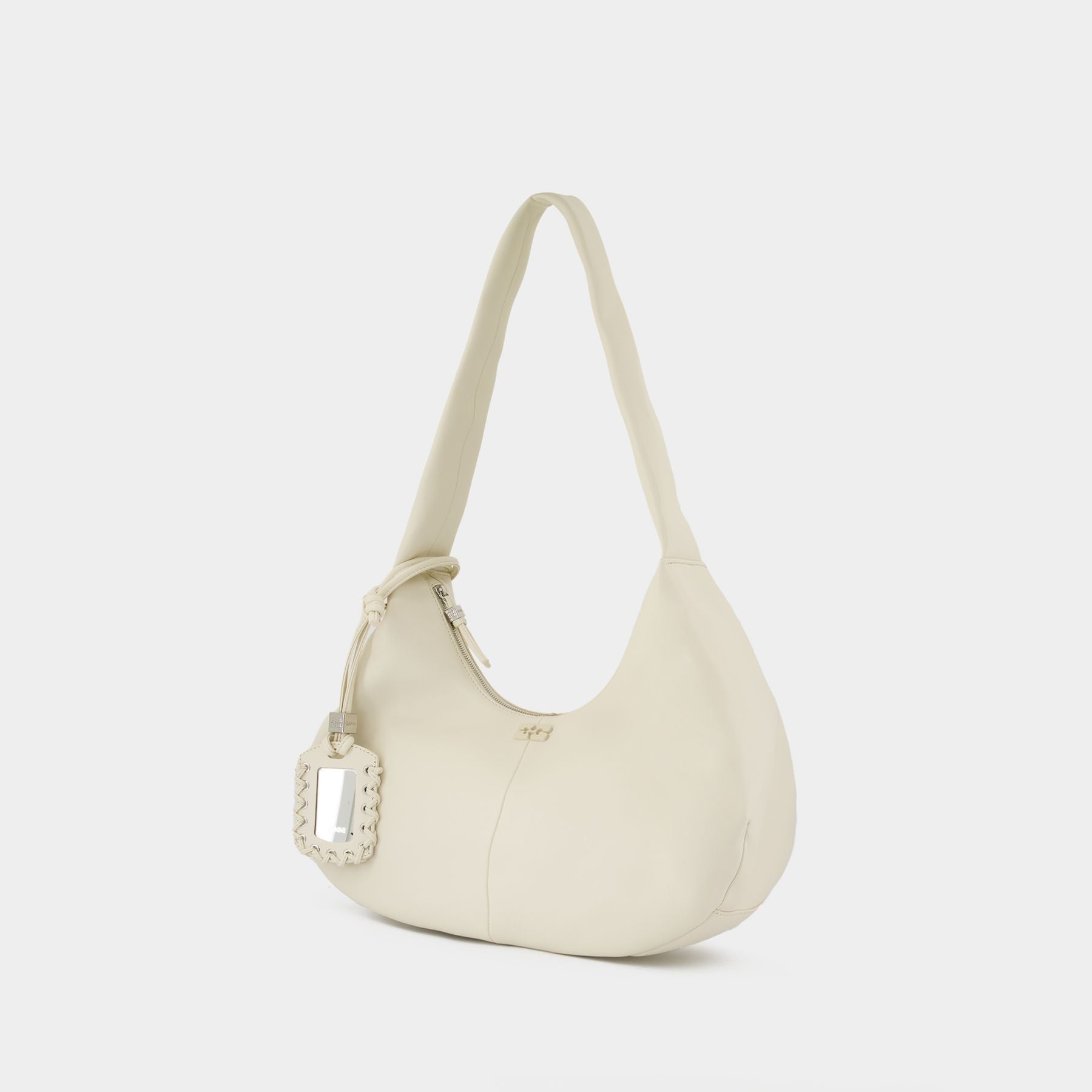 Sac Porté Épaule Bou Medium - Ganni - Cuir - Blanc