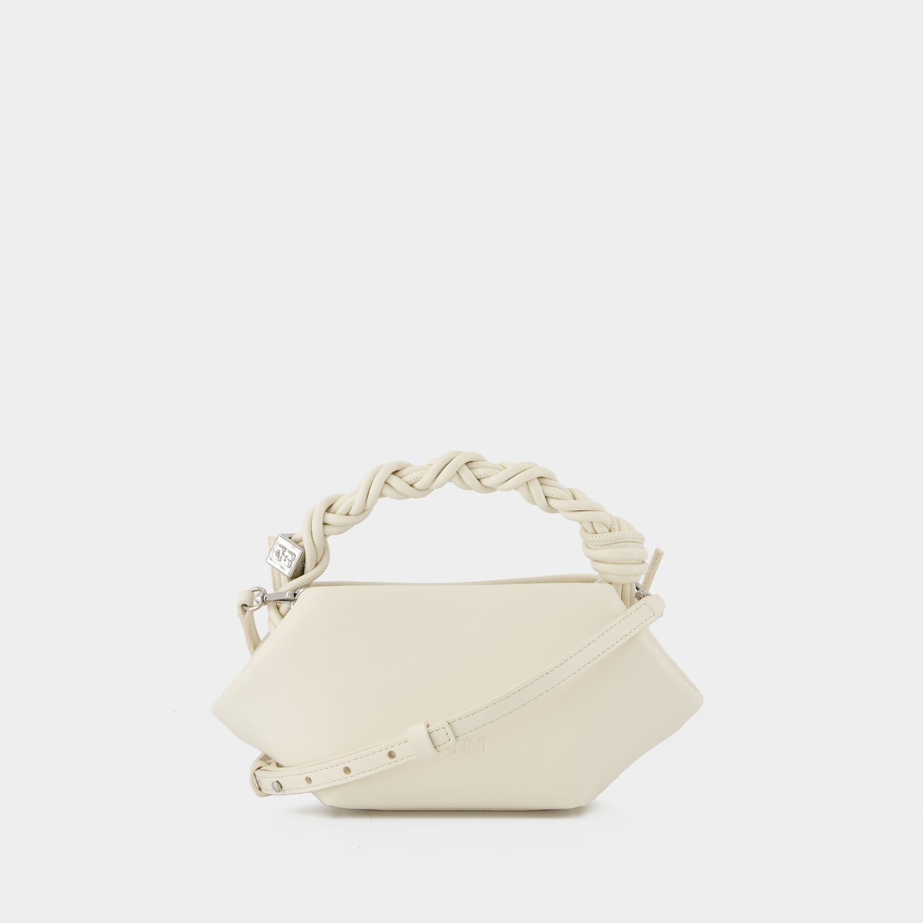Sac À Bandoulière Bou Mini Eyelets - Ganni - Cuir - Blanc
