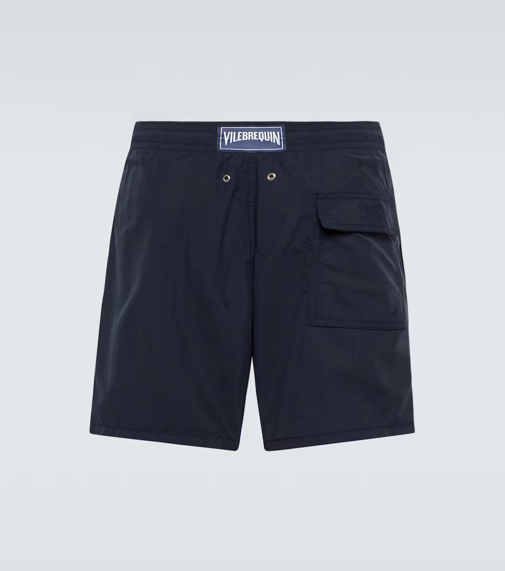 vilebrequin - maillot de bain uni bleu marine