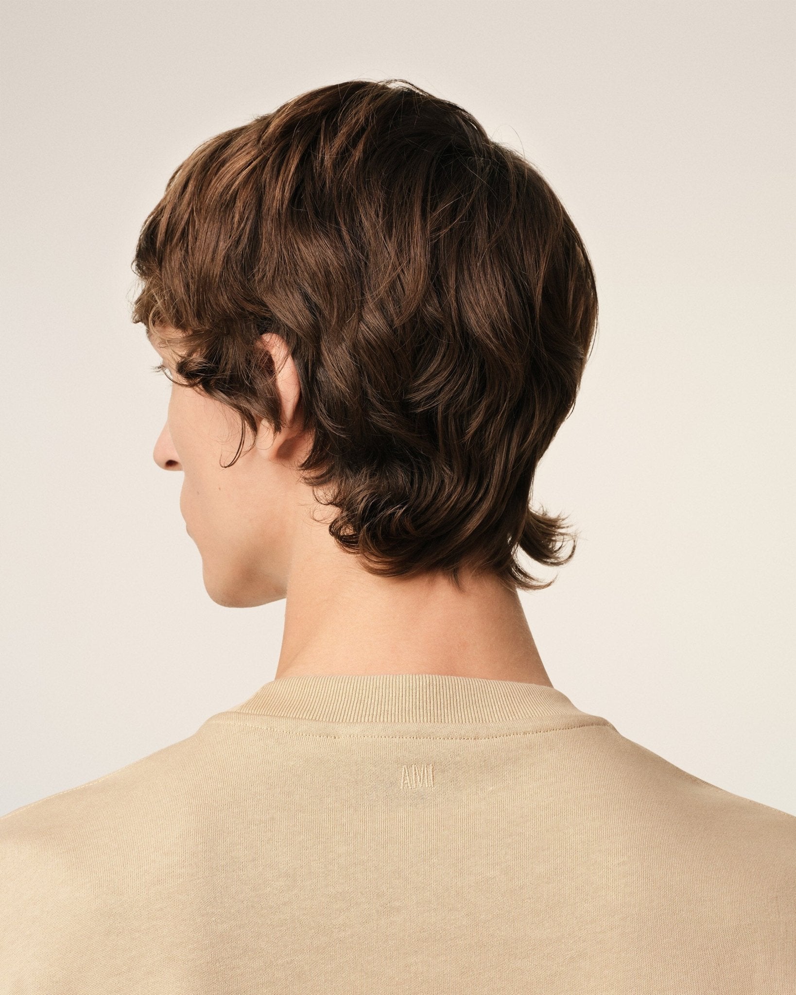 AMI PARIS - T-SHIRT AMI DE COEUR EN COTON Beige