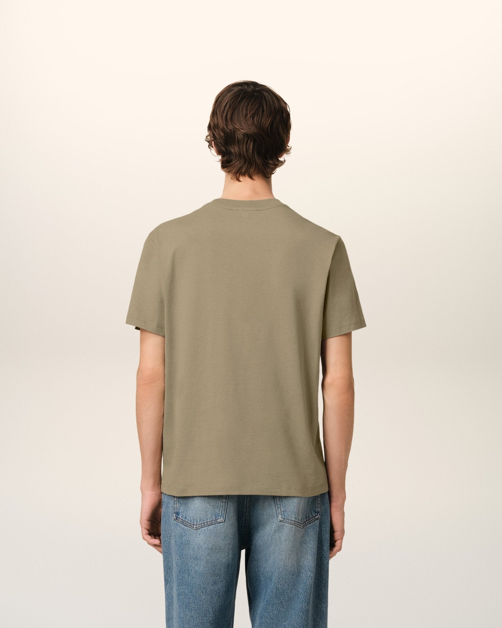 AMI PARIS -T-SHIRT AMI DE COEUR EN COTON Vert
