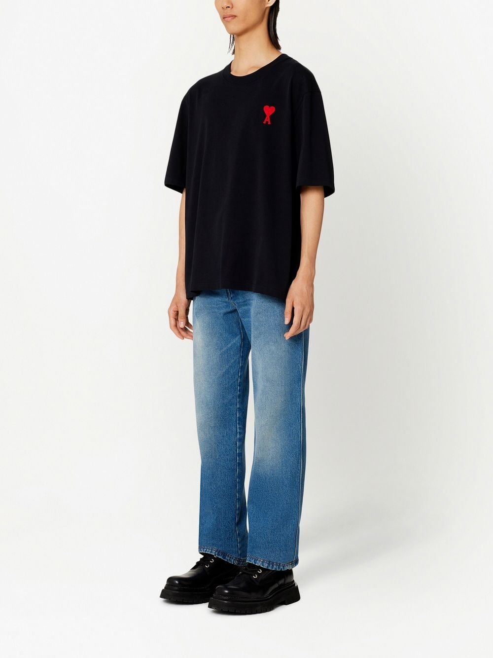 AMI Paris  - T-Shirt Black Ami De Coeur