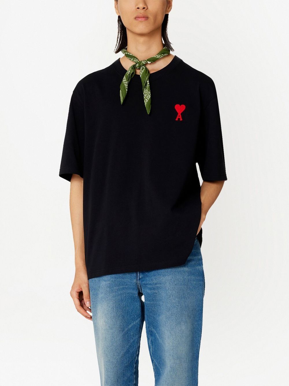 AMI Paris  - T-Shirt Black Ami De Coeur