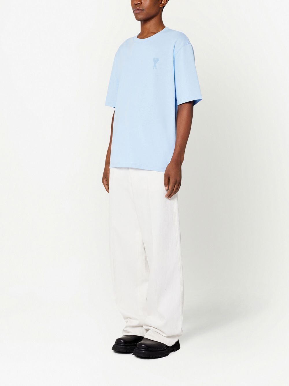 AMI Paris  - T-Shirt Bleu Ami De Coeur