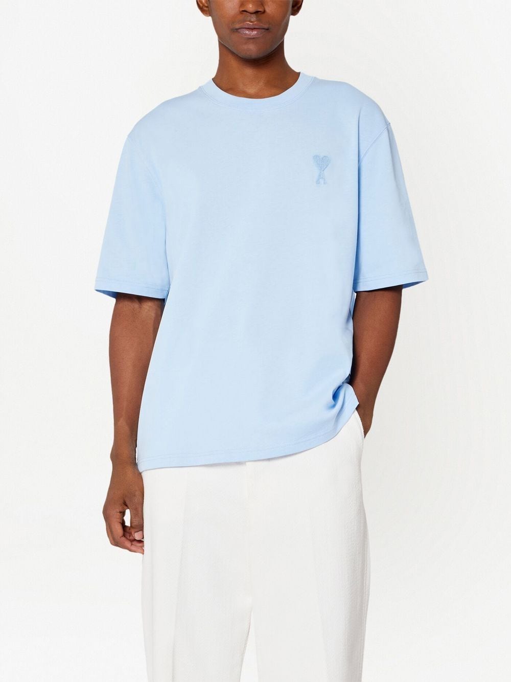 AMI Paris  - T-Shirt Bleu Ami De Coeur