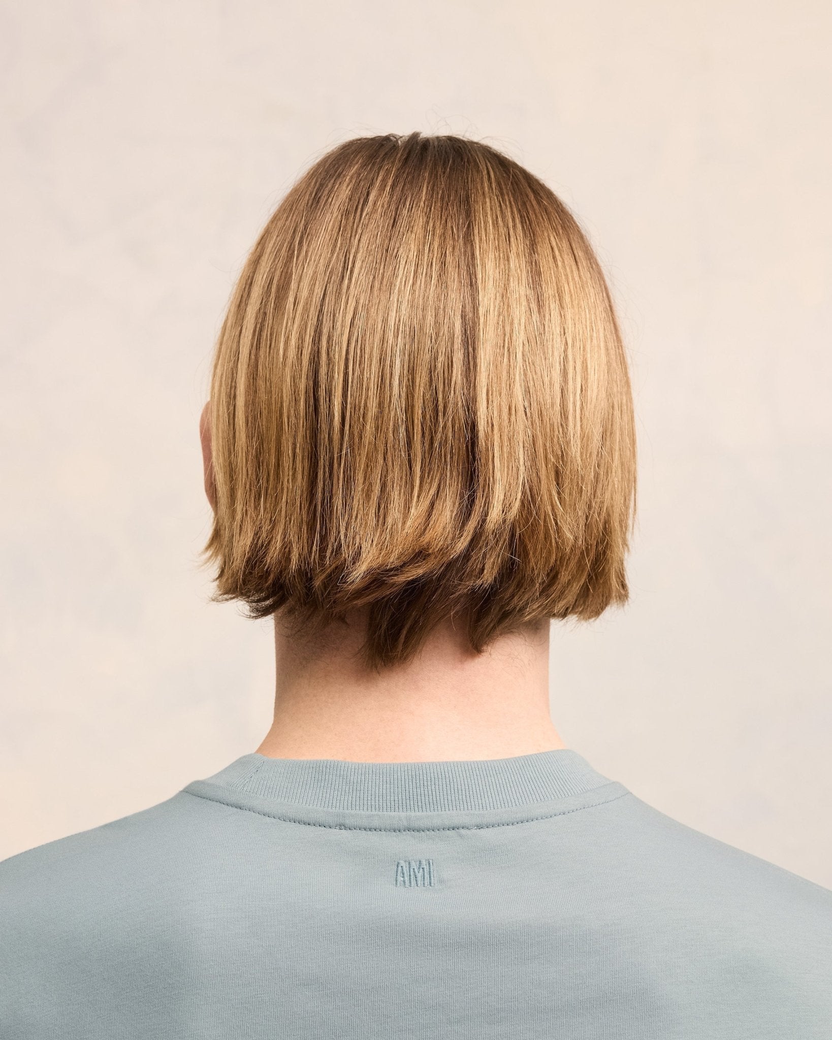 Ami Paris - T Shirt Bleu Argile Ami de Coeur