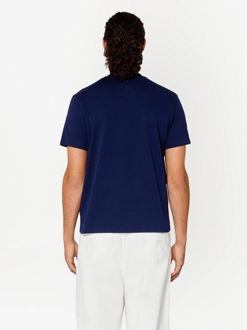 Ami Paris - T Shirt Bleu Nautique Ami de Coeur