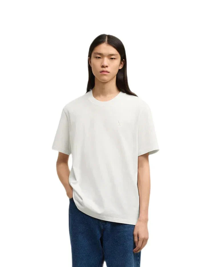 Ami Paris - T-shirt brodé écru