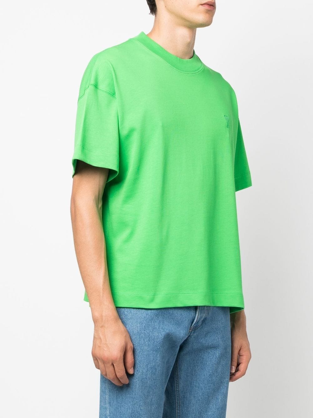 AMI Paris  - T-shirt coton bio vert