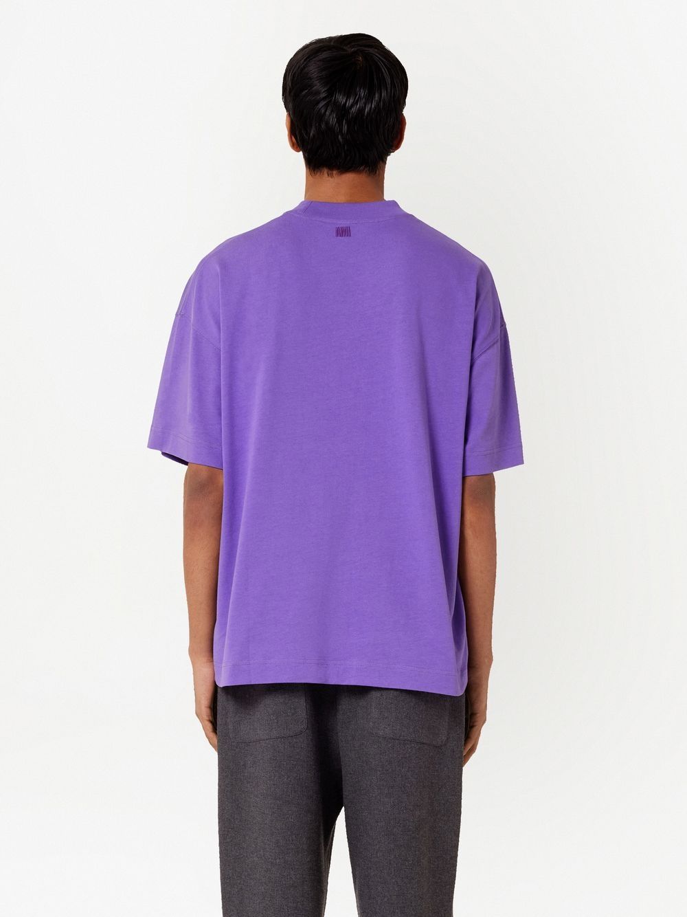 AMI Paris  - T-shirt coton bio violet