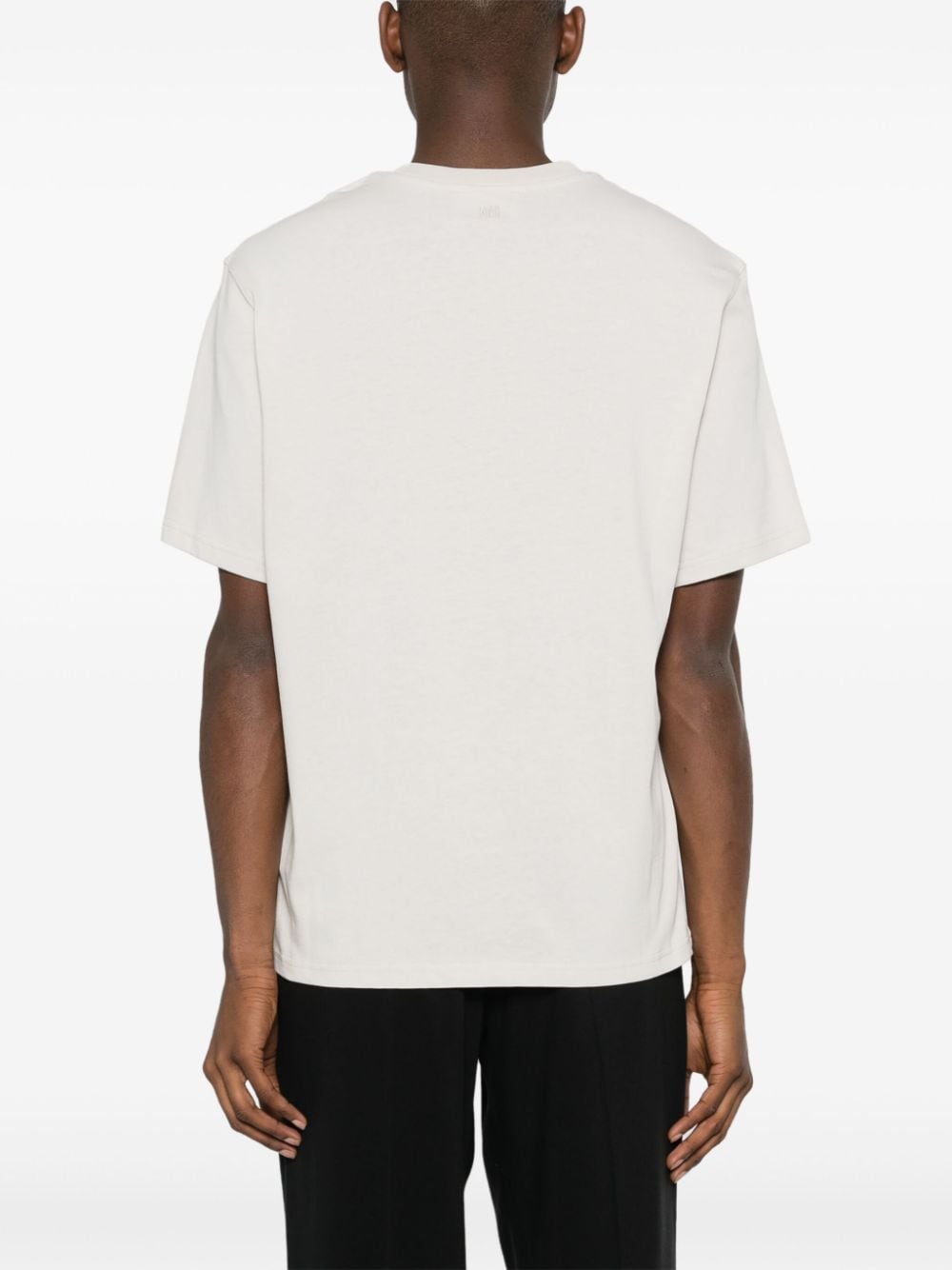 AMI Paris - T-shirt crème en coton à logo