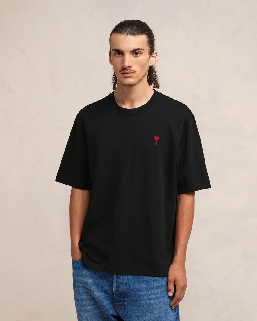 AMI Paris - T-shirt  Noir Ami de Cœur