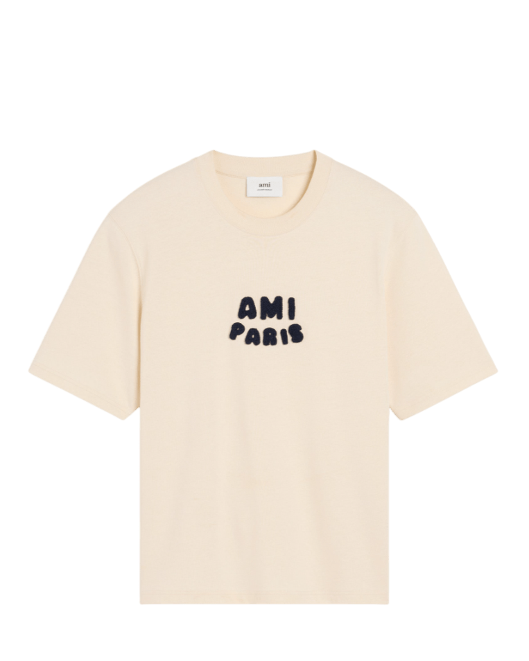 AMI - T - SHIRT BEIGE PATCH AMI PARIS Beige - Lothaire