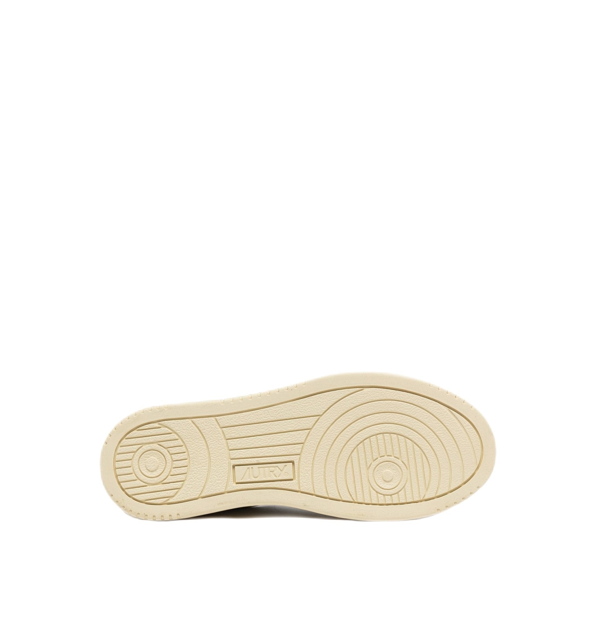 AUTRY - Basket basse Medalist cuir et daim blanc / beige