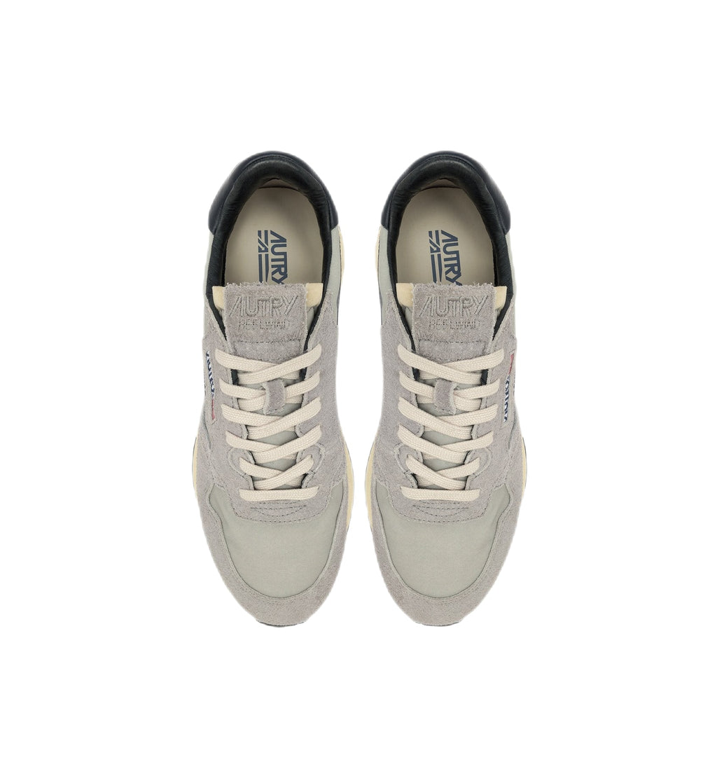 AUTRY - baskets basse Reelwind en daim et nylon gris