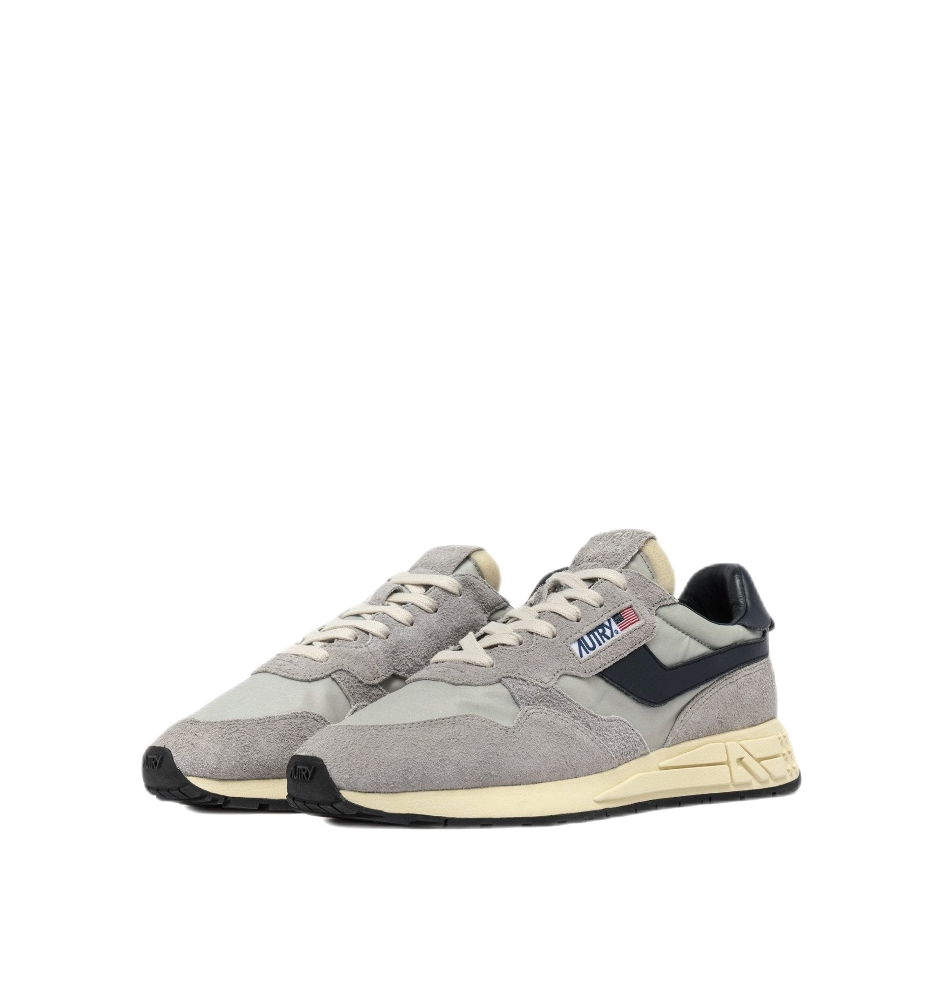 AUTRY - baskets basse Reelwind en daim et nylon gris