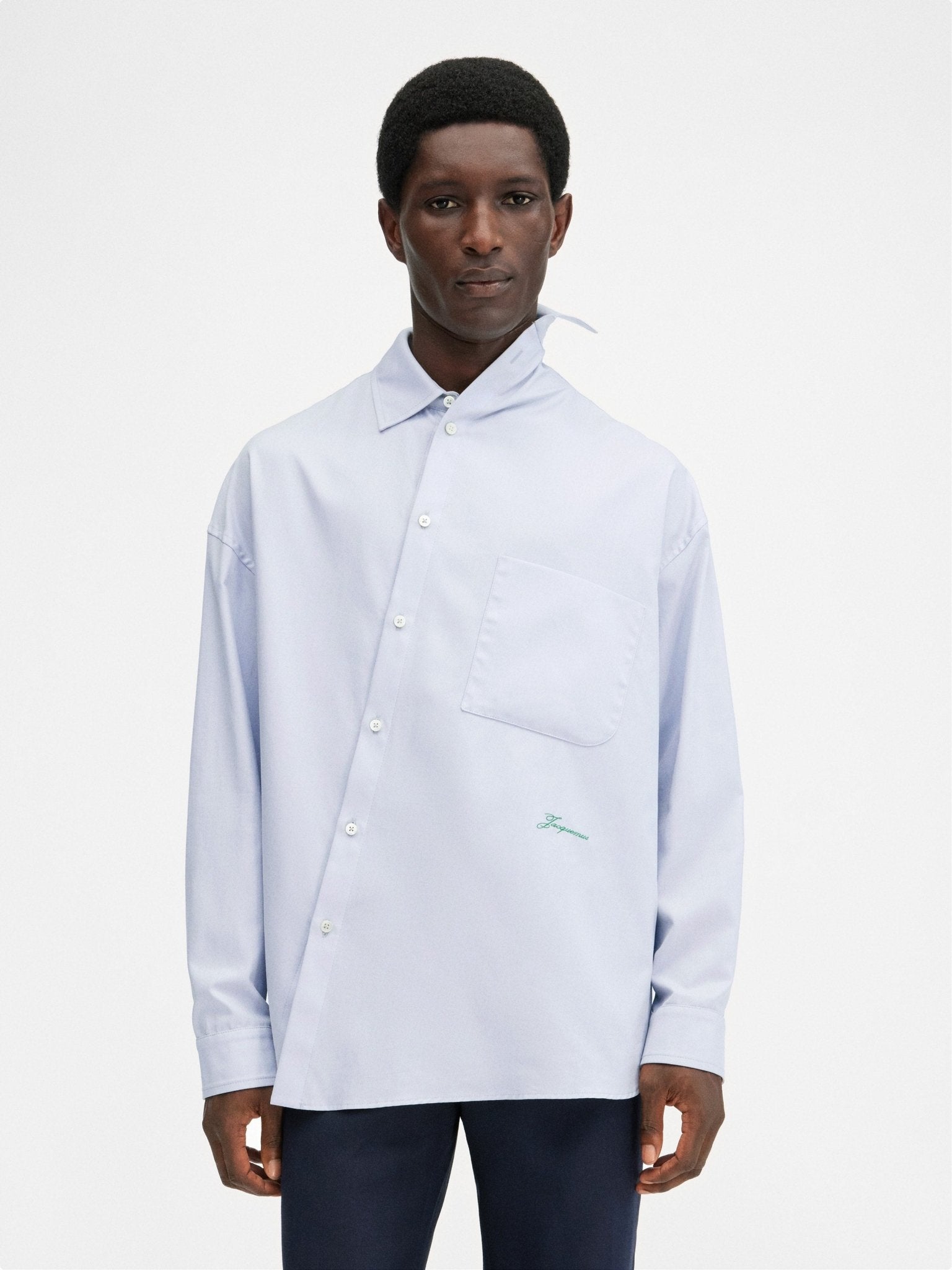 JACQUEMUS - La chemise Cuadro Light Grey