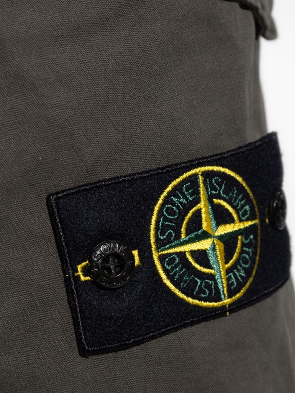 STONE ISLAND - bermuda à patch Compass vert