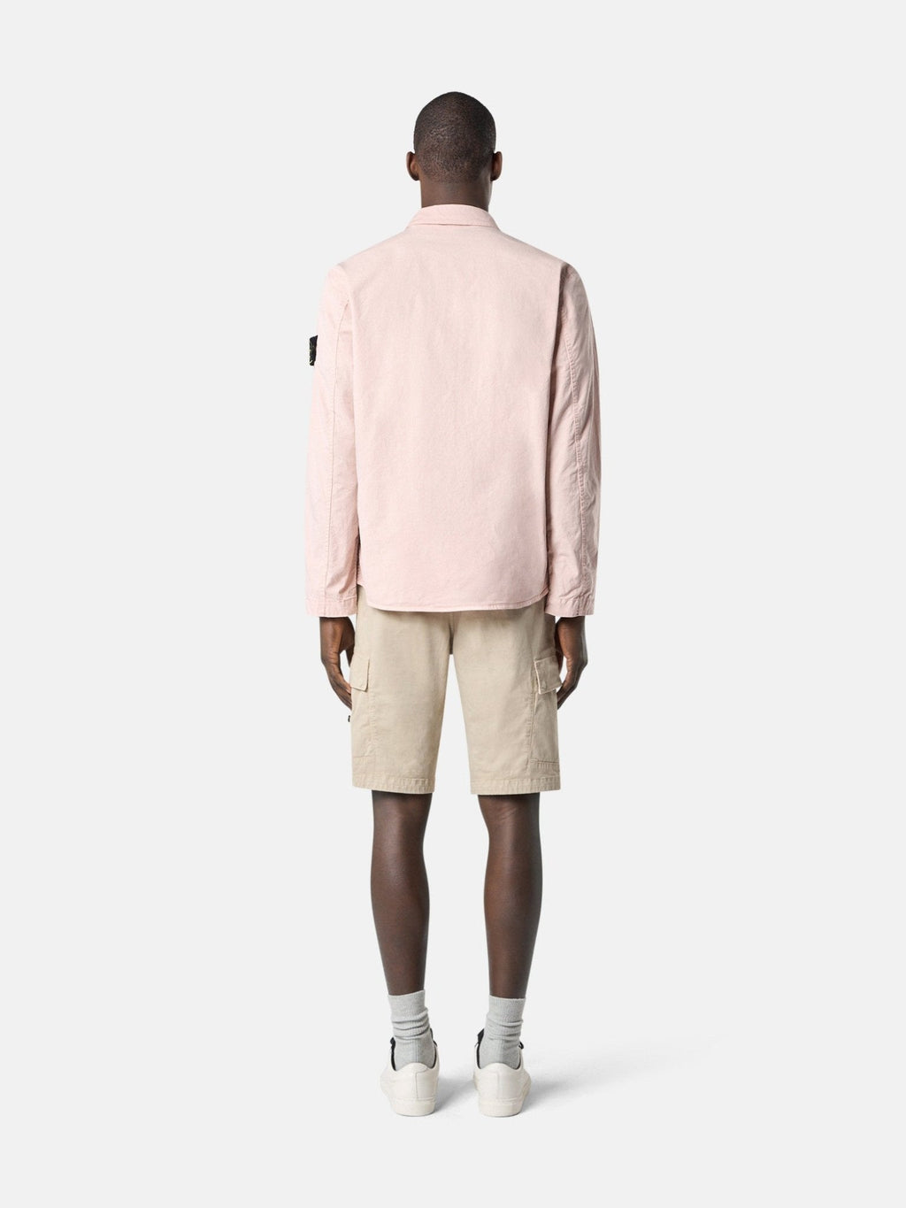 STONE ISLAND - Bermuda cargo coupe slim à poches zippées Desert