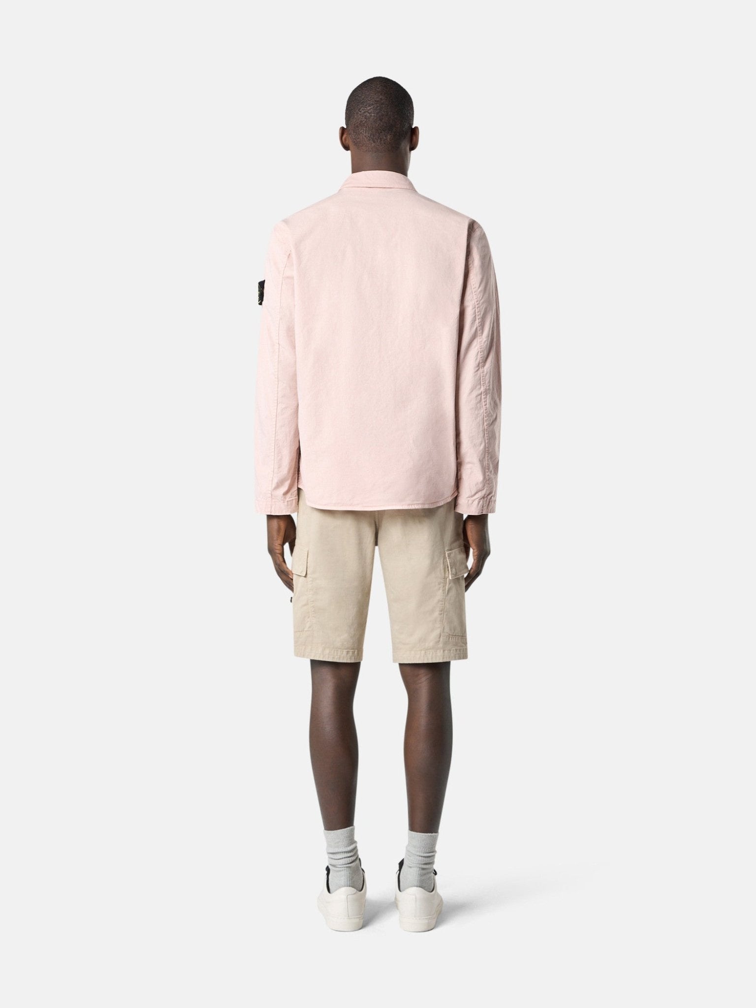 STONE ISLAND - Bermuda cargo coupe slim à poches zippées Desert