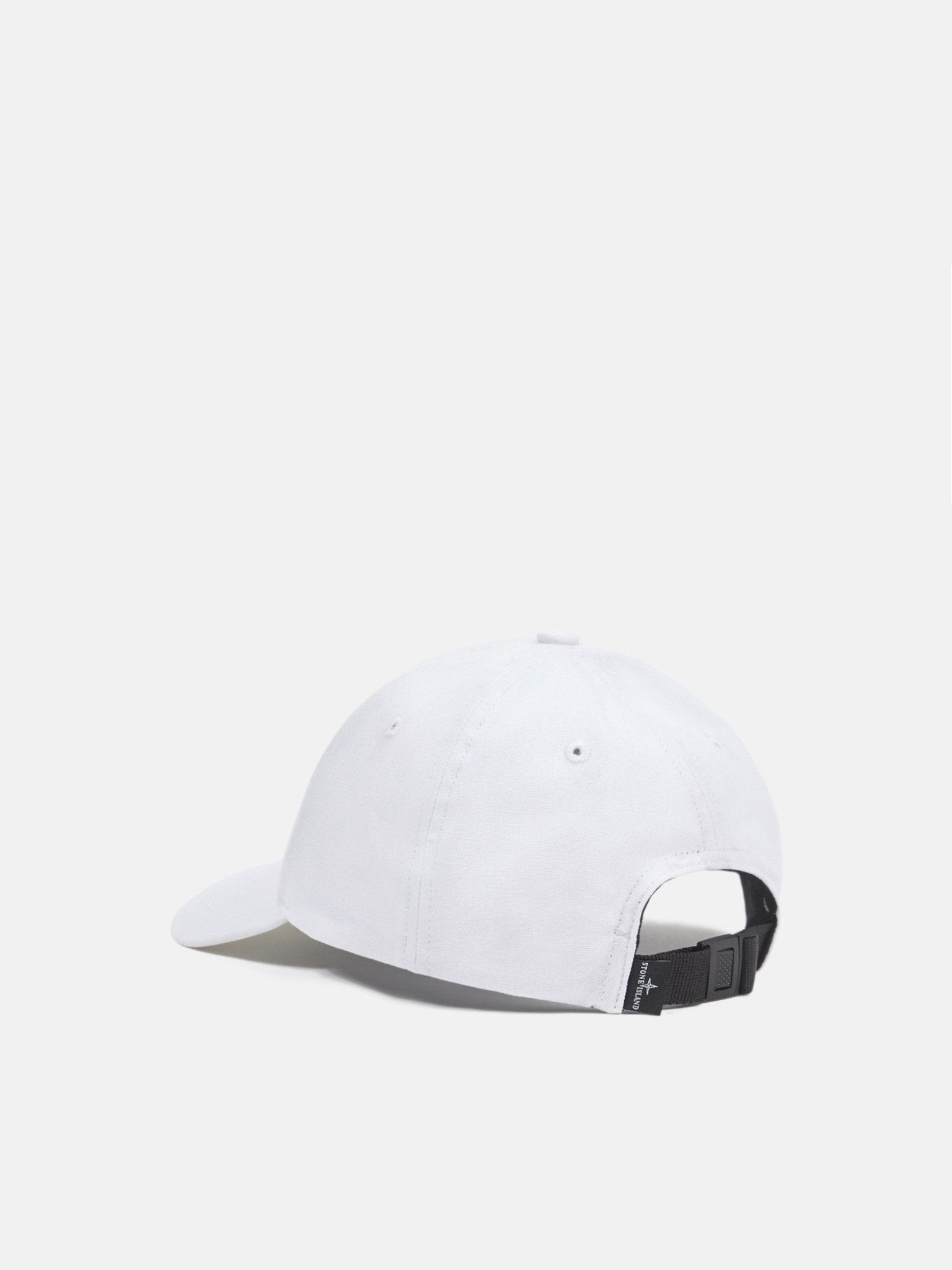STONE ISLAND - Casquette en coton avec logo brodé Blanc