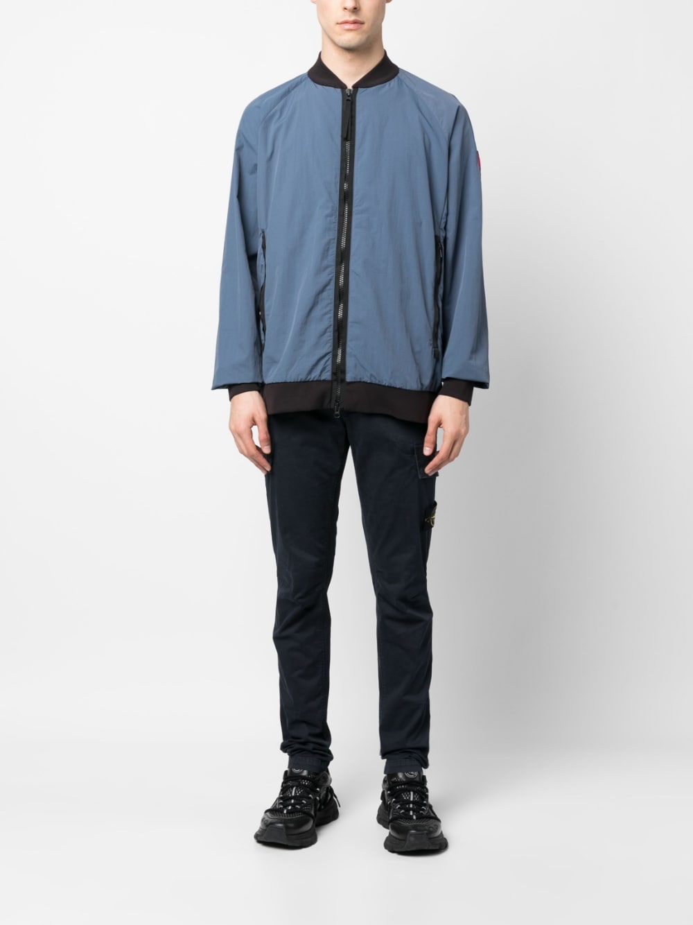 Stone Island Pantalon bleu cargo 30410 SUPIMA® COTTON