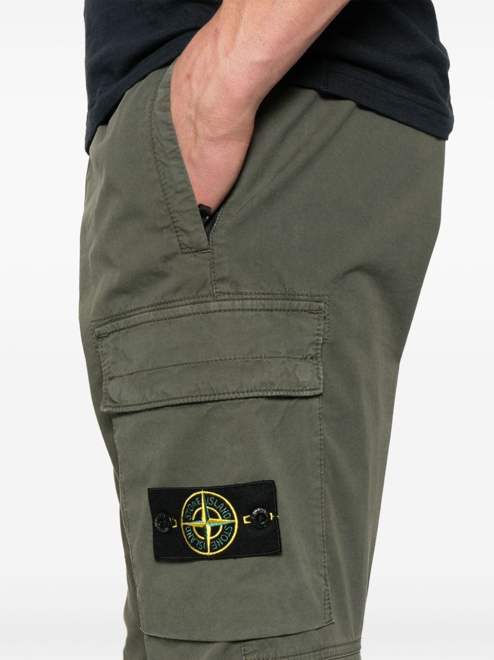 STONE ISLAND - Pantalon Cargo vert sapin