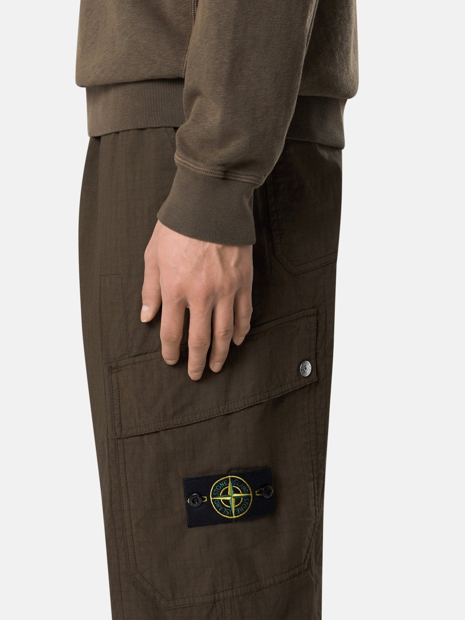 STONE ISLAND - Pantalon cargo coupe ample Vert Kaki