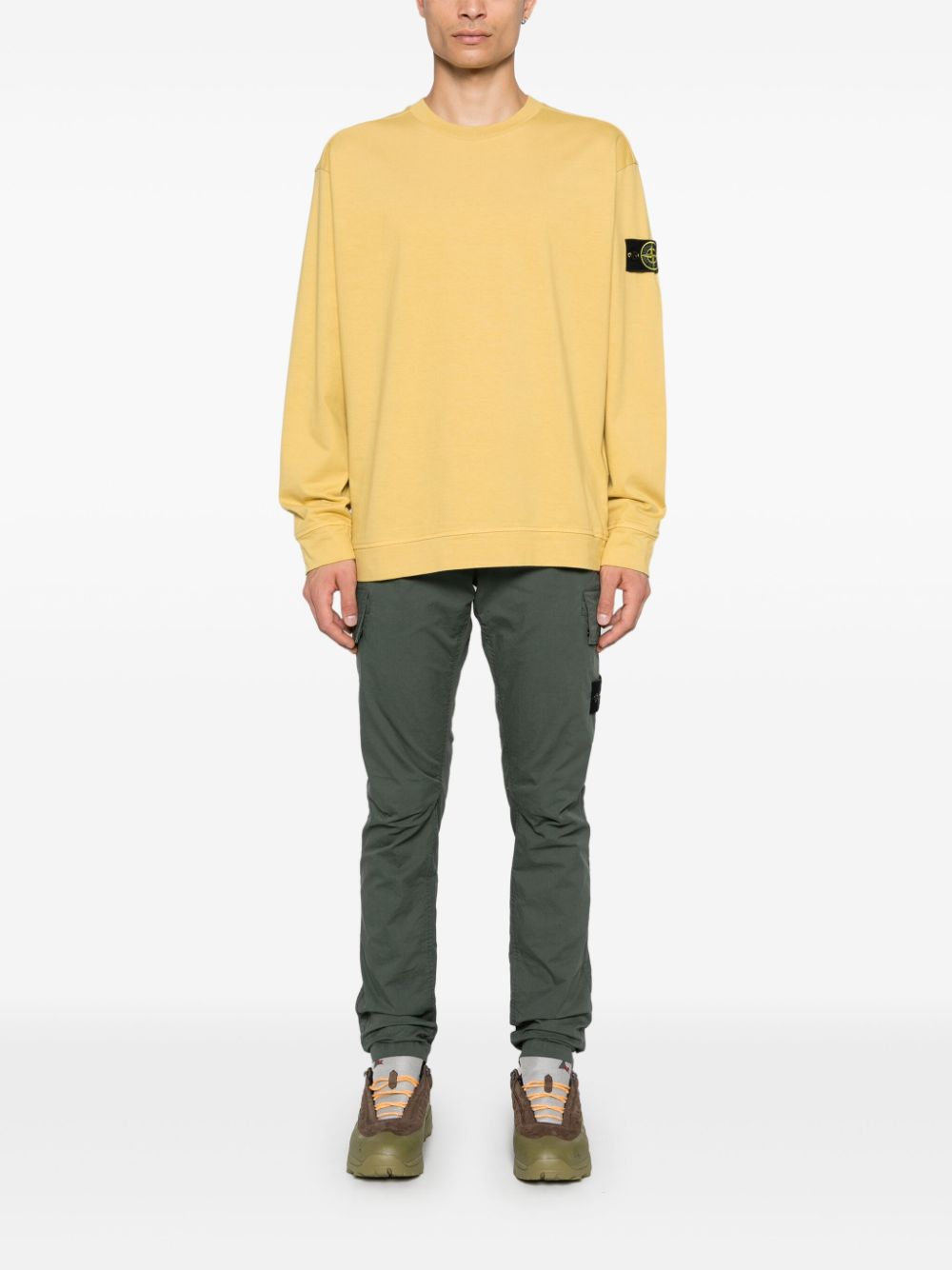 Stone Island - Pantalon slim musk à poches cargo vert