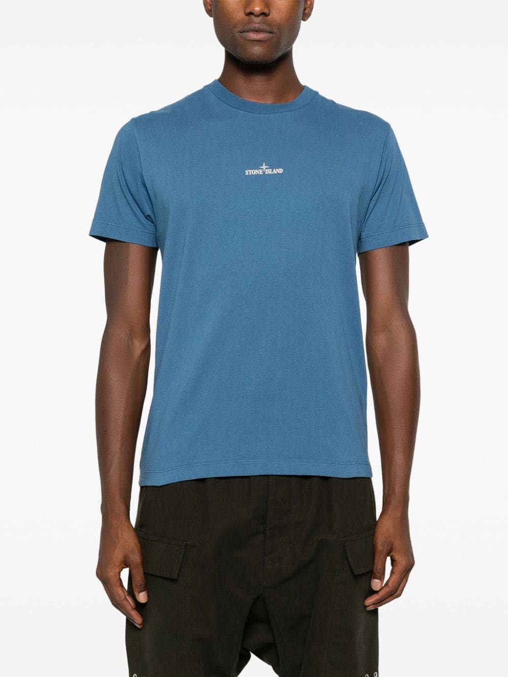STONE ISLAND - T-shirt bleu