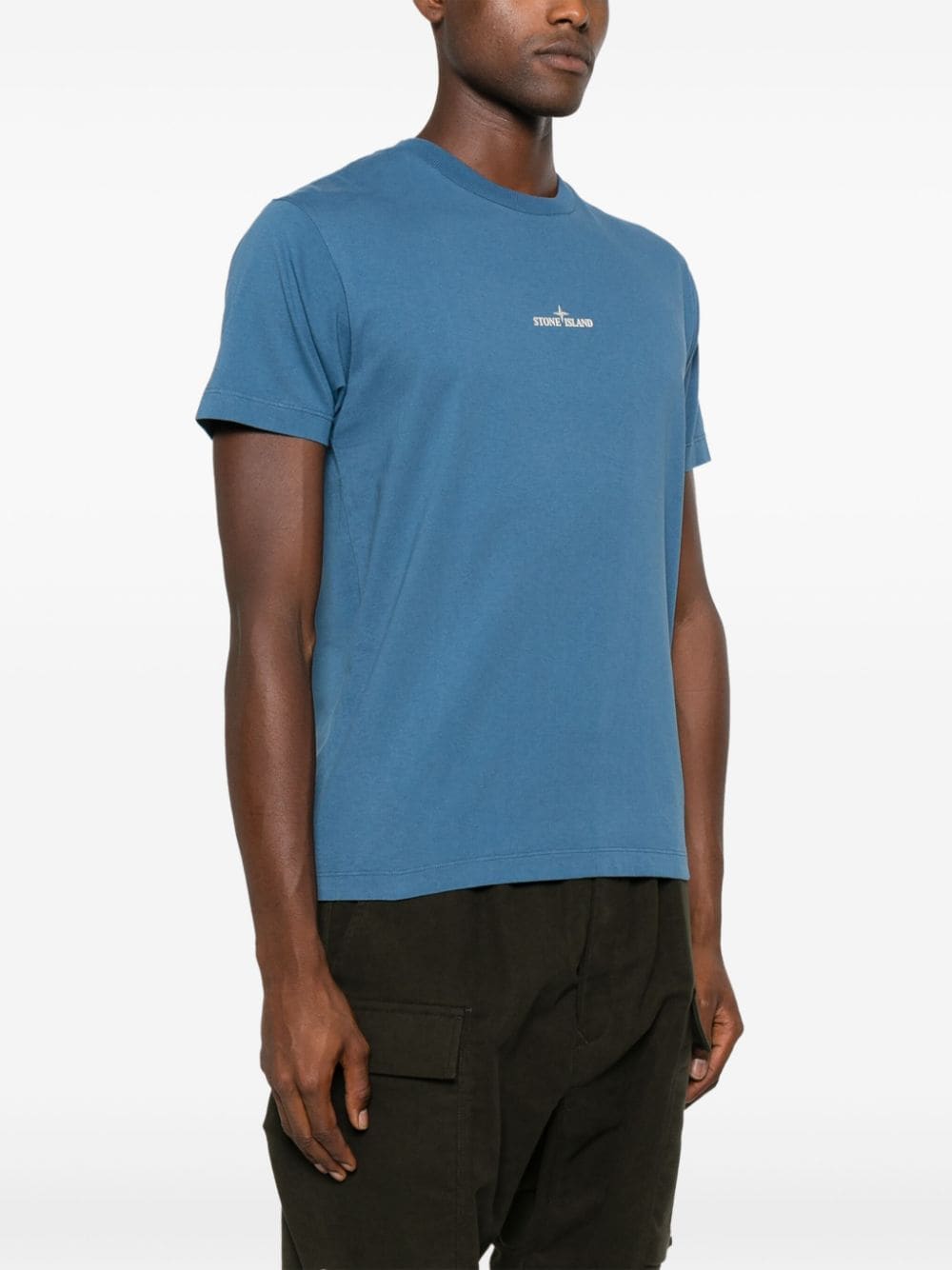 STONE ISLAND - T-shirt bleu