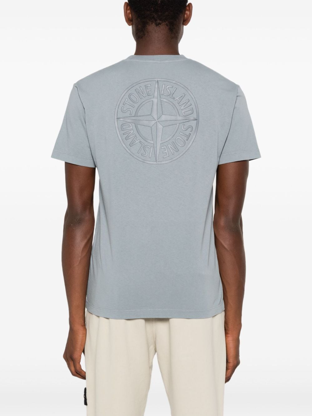 STONE ISLAND - T-shirt bleu gris