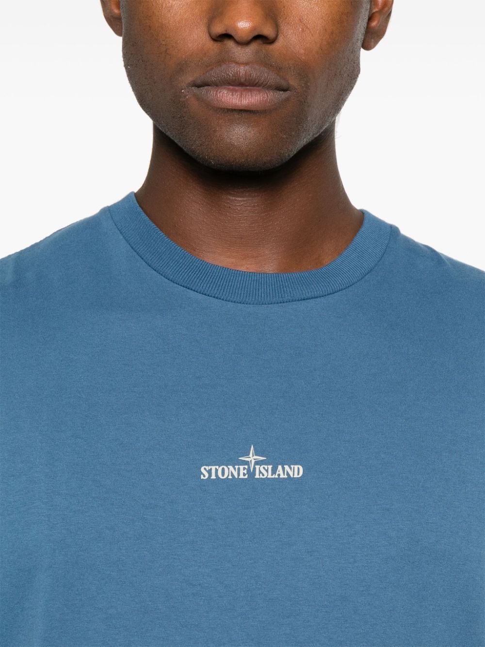 STONE ISLAND - T-shirt bleu