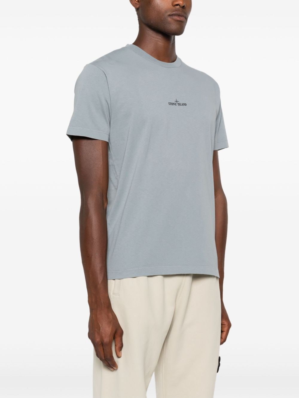 STONE ISLAND - T-shirt bleu gris