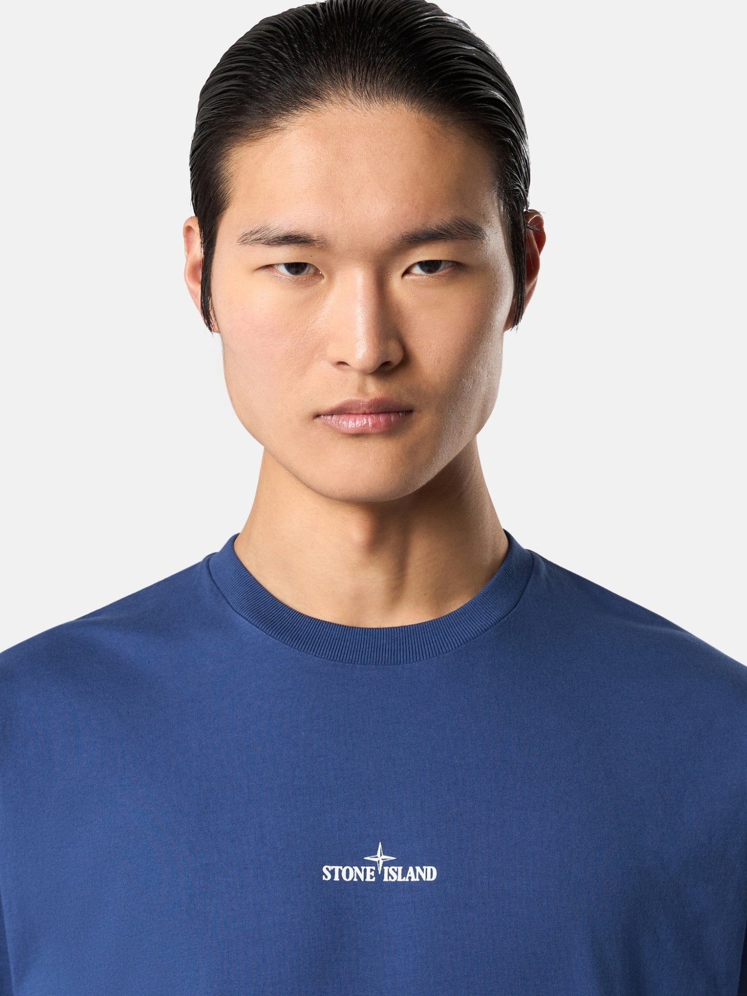 STONE ISLAND - T-shirt à manches courtes avec imprimé Bleu