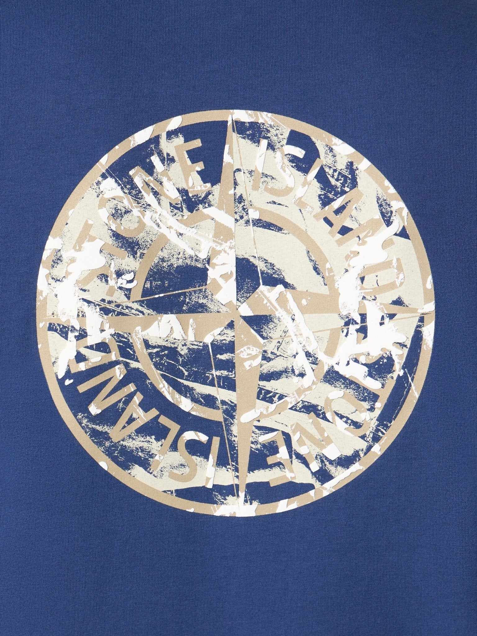 STONE ISLAND - T-shirt à manches courtes avec imprimé Bleu