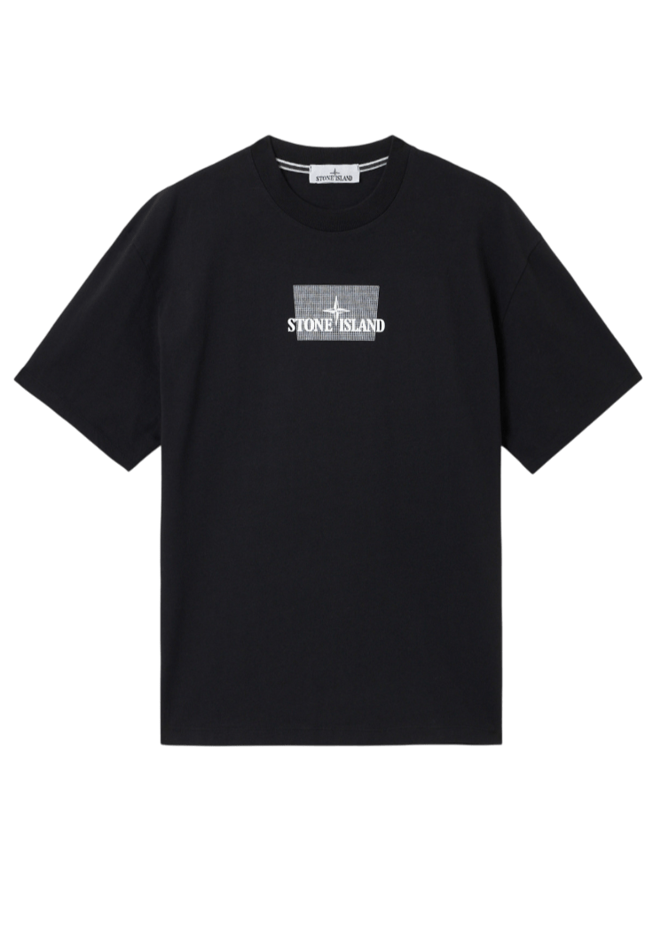 STONE ISLAND - T-shirt à manches courtes avec imprimé Noir - Lothaire