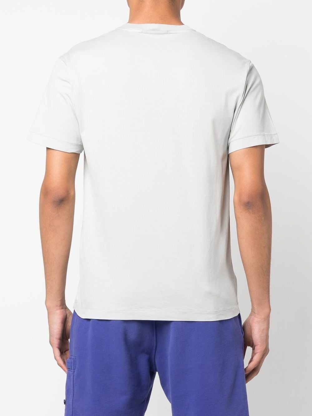 Stone Island T-shirt blanc en coton à motif compass