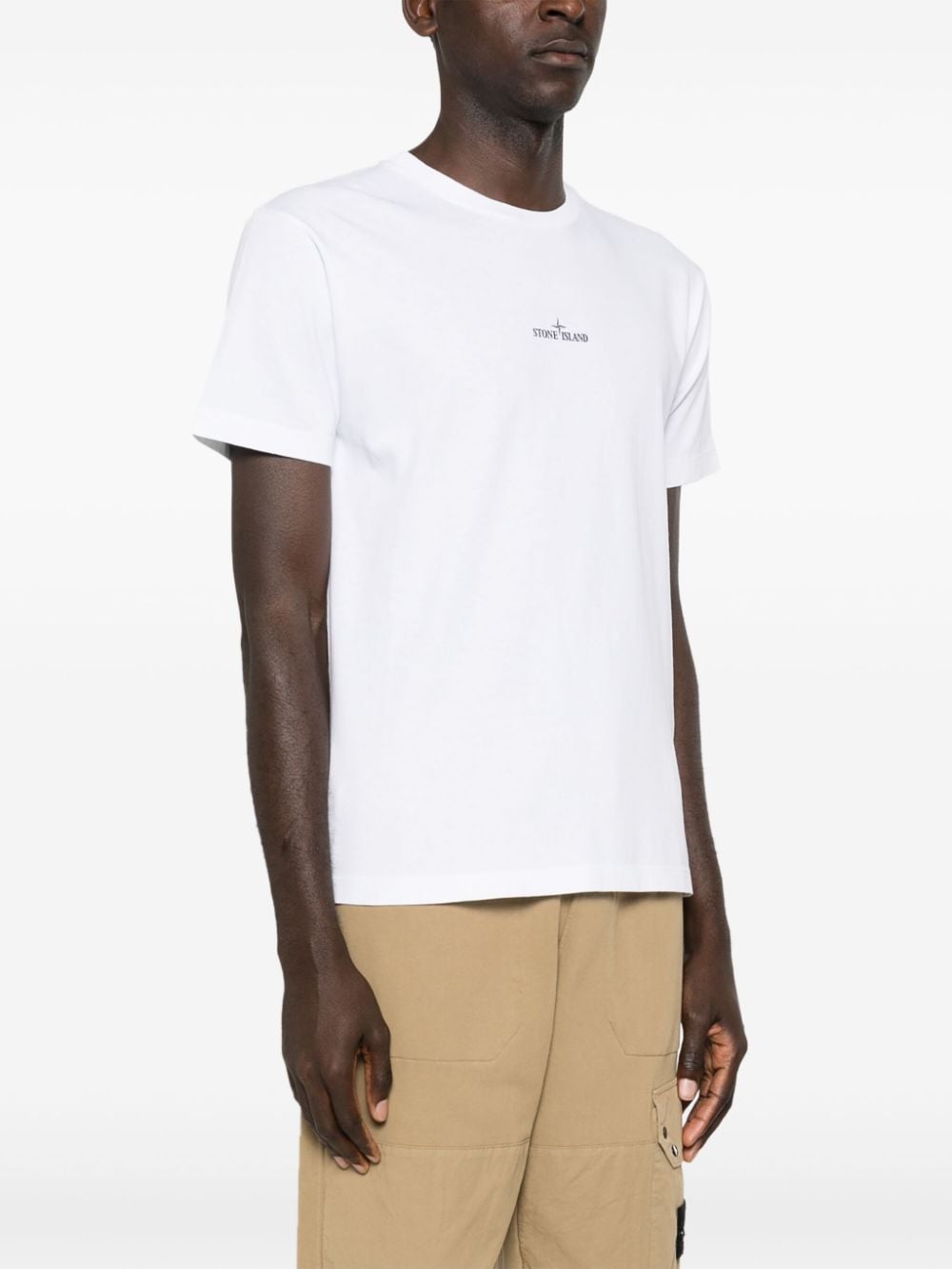 Stone Island - T Shirt white à logo