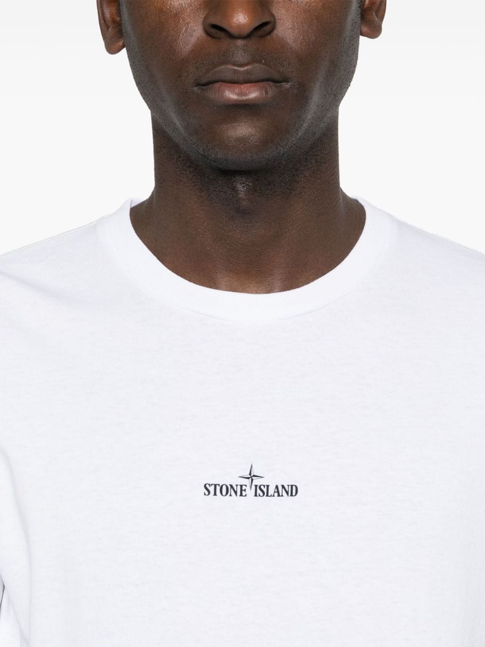 Stone Island - T Shirt white à logo