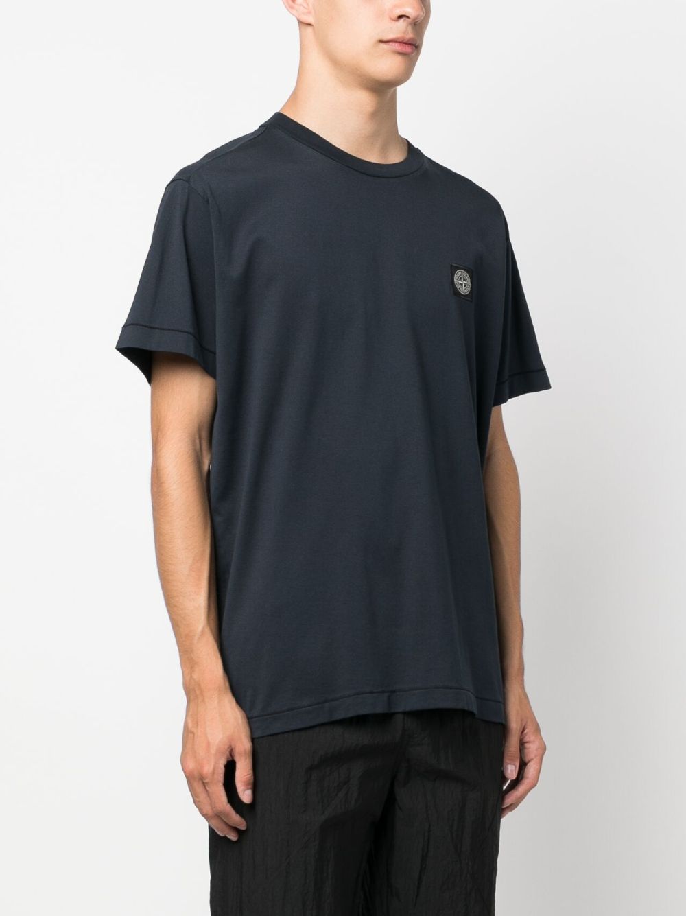 STONE ISLAND - TS manches courtes bleu marine