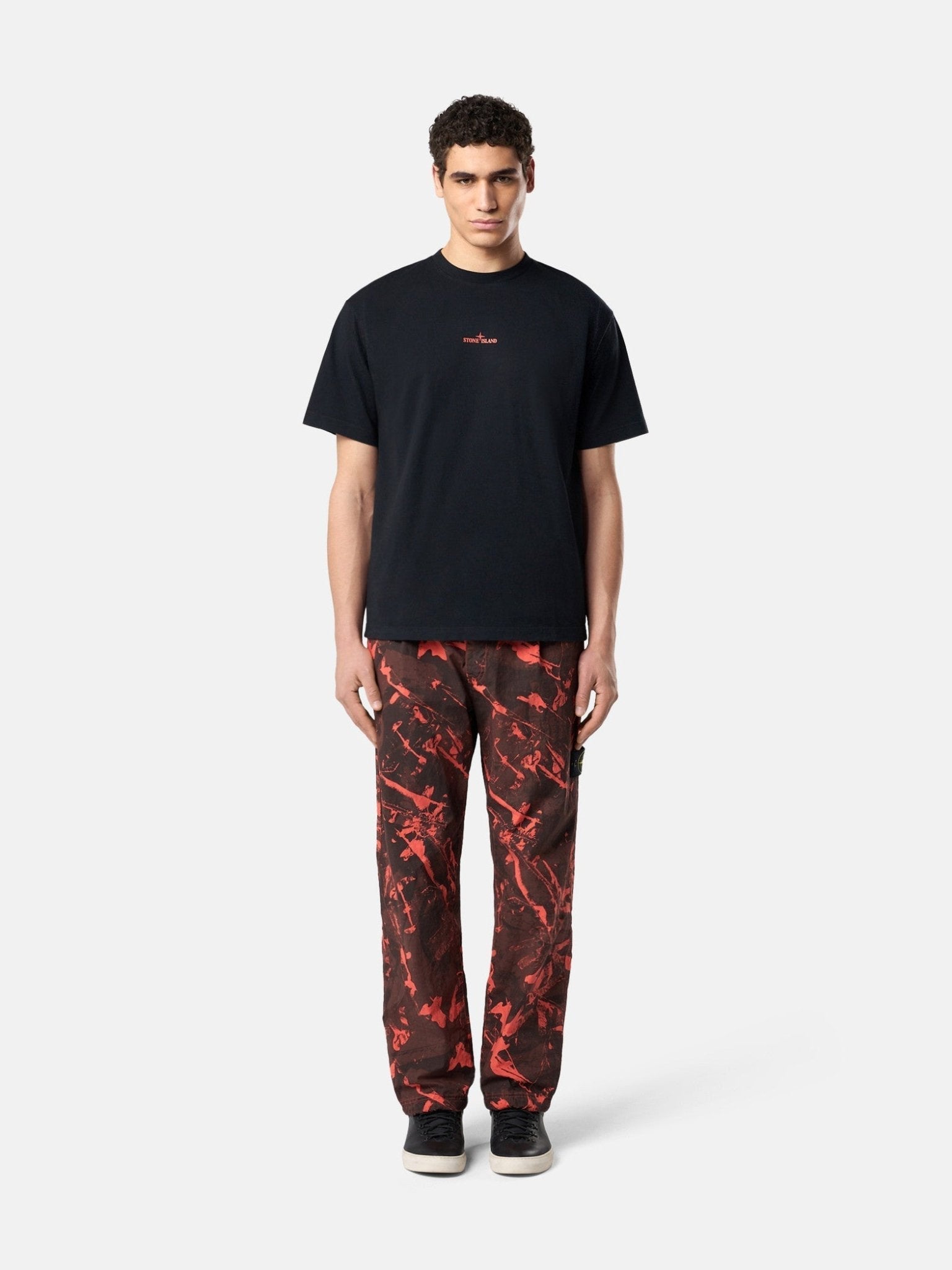T-shirt à manches courtes avec imprimé Noir